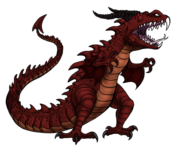 The idea for Dravenger came from the discredited hypothesis that Tyrannosaurus rex was a lumbering scavenger. Its design is a composite of a turkey vulture and a tacky rubber dollar store dinosaur toy, with some draconic embellishments. Dravenger01