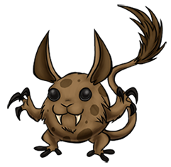 Medalliae is one of my oldest Kreatures, dating back to 1999. I've never given it more than bit parts, though. That might change someday. Its design is a cartoony composite of a lion and a rabbit. Medalliae01