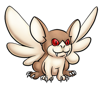 Zarling prettymuch just exists to metamorphose into Zarlar. Its design combines aspects of Manx cats and vampire bats. The fleshy wings are just made up. Zarling01