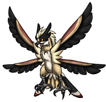 Rahawk was already a pretty complete design so it was a bit of a challenge to figure out how to expand on that idea without making it look too cluttered. It's less anthropomorphic than a typical harpy but I think that helps make it stand on its own. Raharpy01