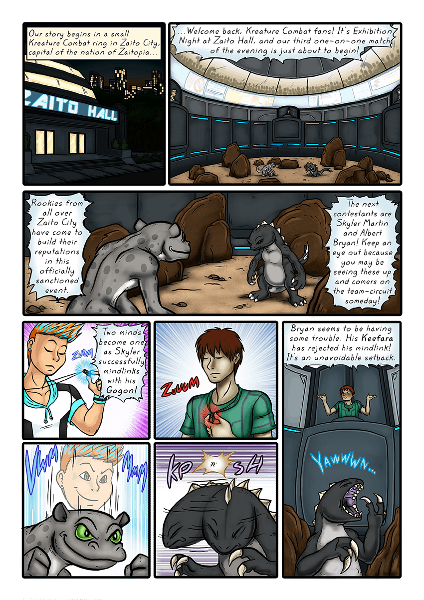 Some of the beta readers apparently had difficulty understanding that the Kreatures are NOT forced to fight each other, so I made absolutely certain to dispel that notion right at the start of the story where it couldn&#039;t possibly be missed.