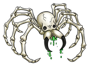 Skullatrax is based on Atrax robustus, AKA: the Sydney Funnelweb Spider, which doesn't resemble a spider so much as a grotesque horror movie prop sewn together out of plastic and felt. Skullatrax01