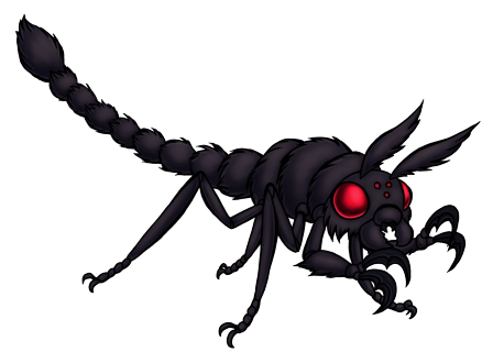 I designed Silkiure specifically to be one of Kristy's Kreatures. I decided some sort of deadly, elegant, predatory insect would be a perfect fit for her; all business, no mercy. Dart01