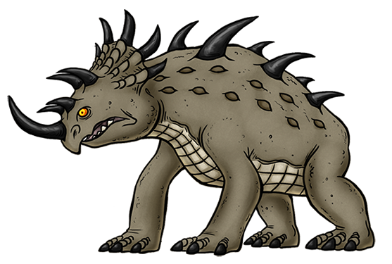 Bodox's design is a combination of a Triceratops, a Styracosaurus and a Moschops. I designed it as a rival for Mantiserpent back when it used to look like a T. rex; now it gets to be a rival for Dravenger instead. Bodox01