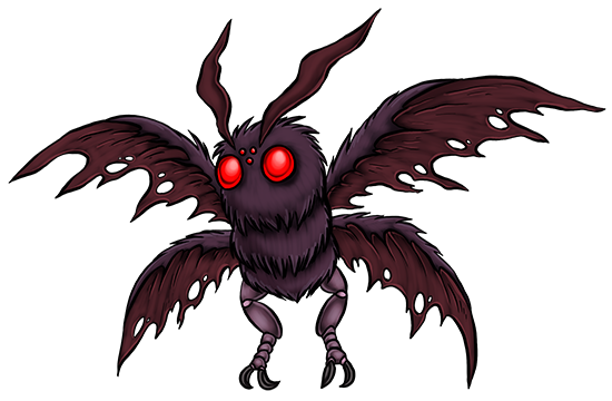 Doomoth is inspired by an American cryptid known as the "Moth Man". Descriptions of it tend to be a bit more minimalistic and birdlike but I couldn't help but add some more insectoid traits. Doomoth01