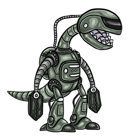 In my earlier drafts I had robot Kreatures, which I retconned from later drafts out of the fear they'd undermine the premise; if people can just build robots then what's the point of taming Kreatures? I later reappraised the concept and made them cyborgs instead, which I determined wouldn't break the premise any more than Kreature Enhancement Armour would. Dyrobo01