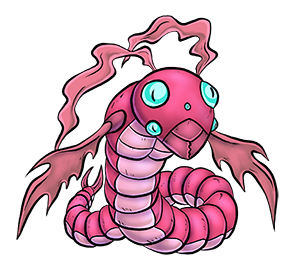 I don't really have much to say about this Kreature. Its design incorporates aspects of caterpillars and raspy crickets. It was a miscellaneous Kreature that I decided to ink and colour because I liked its face. Keereep01