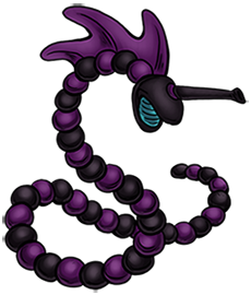 Neerou is a pretty old design, dating back to Kreaturez' first draft. It's based on a Streptococcus bacteria, with the fontanellar gun of a Nasute termite. Neerou01