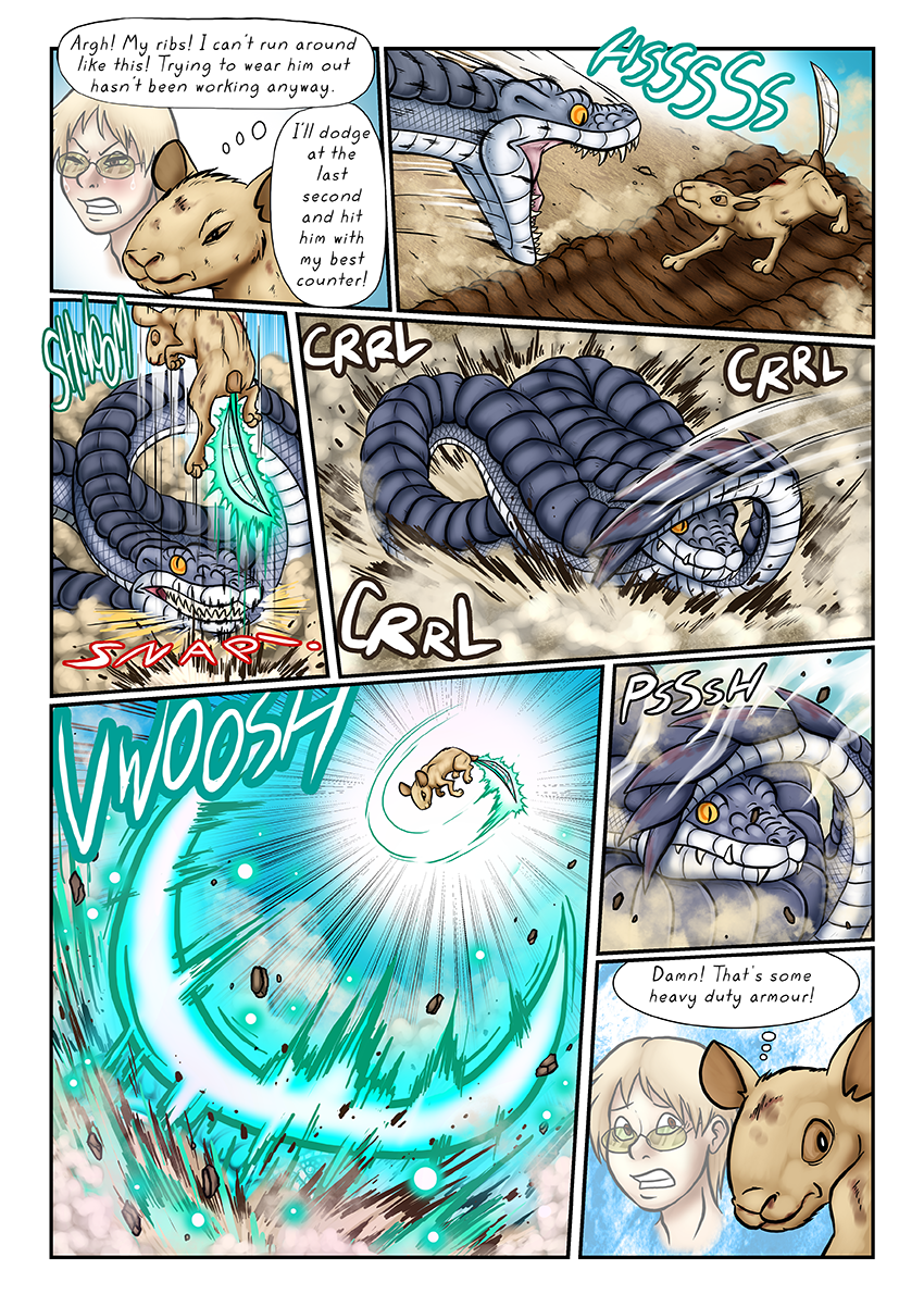 I was going to draw Oscar&#039;s tongue flickering on panel 6 but I decided I liked her blank/dopey expression as it was.