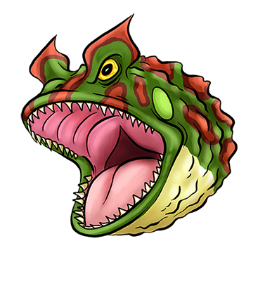 Blarghor's design is based on an Ornate Horned Frog, known within the pet trade as a "Pac Man Frog". Originally it had limbs but I thought it'd be more fun to just make it a bouncing ball of death. Blarghor01