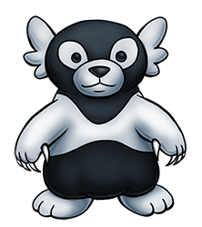 Pandeddi's design combines traits of koalas and pandas, with the reversed colour schemeof the latter. Disgustingly cutsey designs like this aren't my style but this IS a setting where genetically engineered pets are a thing. pandeddi01