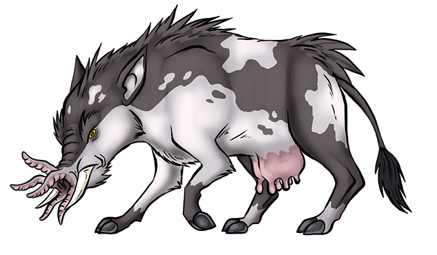 Coming up with the Dairy Rizzlyg was kinda fun because I didn't really add anything to the basic Rizzlyg design; I just altered the porportions and changed the colour scheme. dairyrizzlyg01