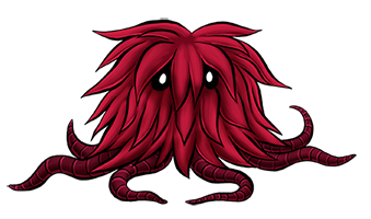 I've been planning on making a seaweed Kreature for a while now. What monster menagerie is complete without an ambulatory pile of seaweed? I was going to make it green, but seaweed monsters are *always* green, so I decided to make it red instead.