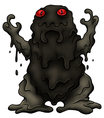 When I first created Blobrog, I couldn't decide if it should have a tail or not. It looked good either way, but I eventually settled on giving it one. Later, I created Oozerm, which let me make my cake and eat it too.