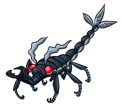 Graspiure is my second attempt at creating an instar for Silkiure. Its design combines attributes of Dragonfly and Damselfly nymphs.