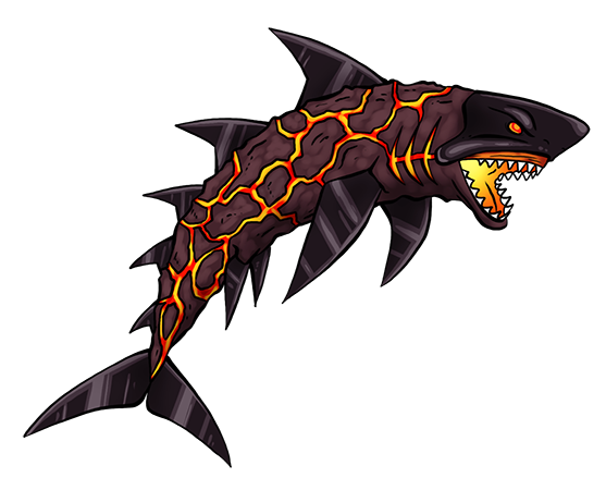 IT'S LIKE A MAKO SHARK BUT ITS SKIN IS LIKE MAGMA OLOLOL GET IT