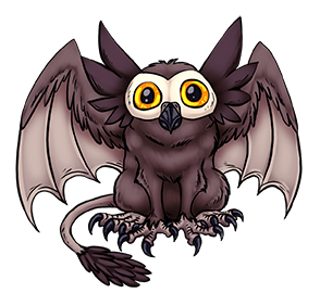 Griffowl here was an attempt at creating a Kreature that would be unironically cute. I still think it ended up a bit creepy. Oh well.