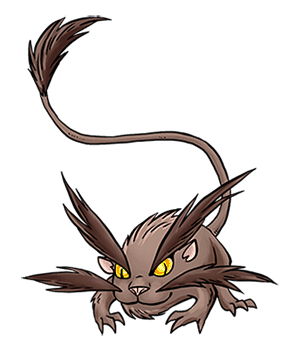 Lanaide is another really old Kreature design I've never really done anything with. Its busy eyebrows and "moustache" give it a distinctive silhouette.