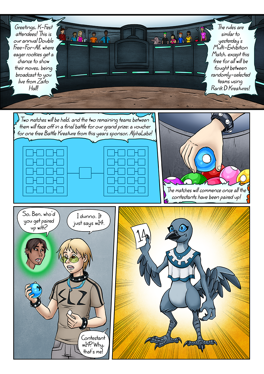 I had fun drawing the little people in the first panel.