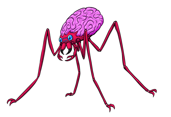The inspiration for Neurachnid came from a study I read which showed the neural tissue of some spiders spilled over into their body and limbs.